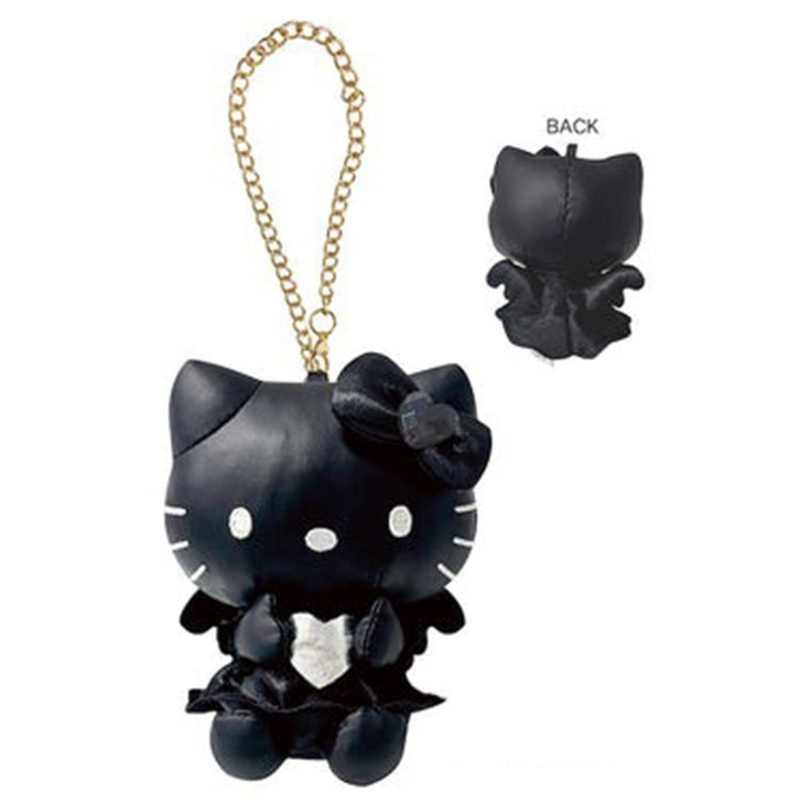 ハローキティ　黒猫　ファスナーマスコット　2003年 TCP Hello Kitty Faux Leather Mascot Charm Black