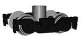KATO 7008-6D2 Intermediate Truck Set (Bogie) for DD51-800 (N scale)