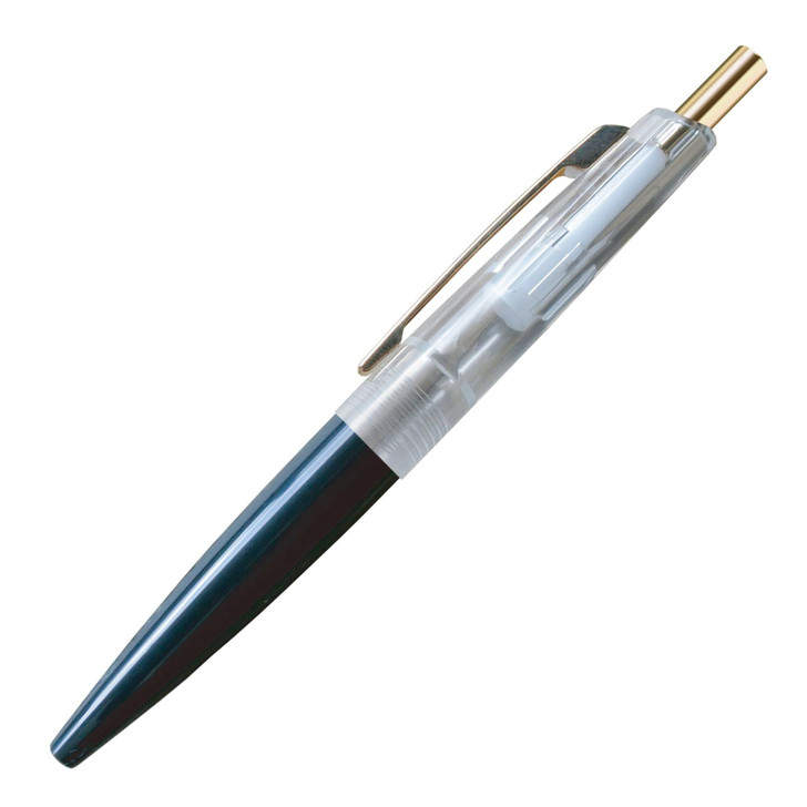 Anterique Stationers Mini Ballpoint Pen - 0.5 mm - Clear x Pitch Black