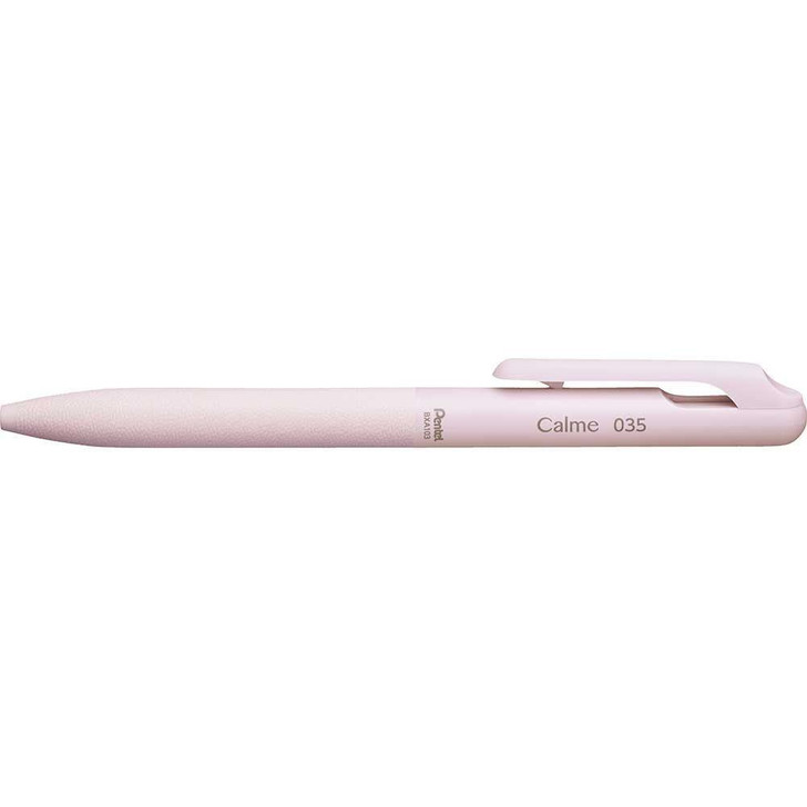  Pentel Calme Ballpoint Pen - 0.35 mm - Pink Body - Black Ink 