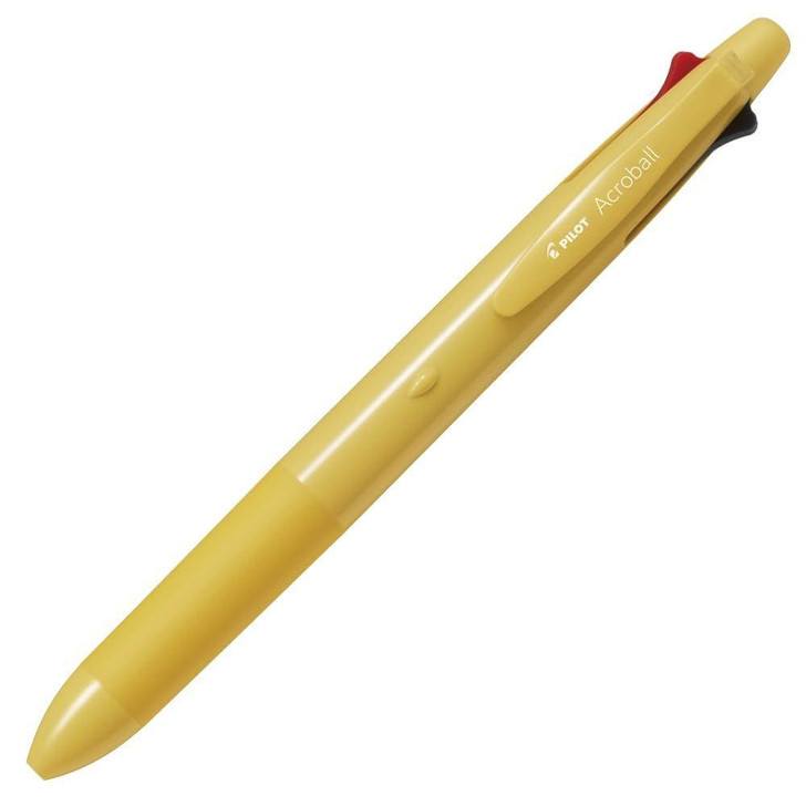  Pilot Acroball 4+1 4 Color 0.5 mm Ballpoint Multi Pen + 0.5 mm Pencil - Yellow 