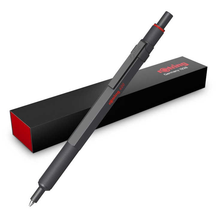  Rotring 600 Ballpoint Pen - 1.0 mm - Dark Stone 