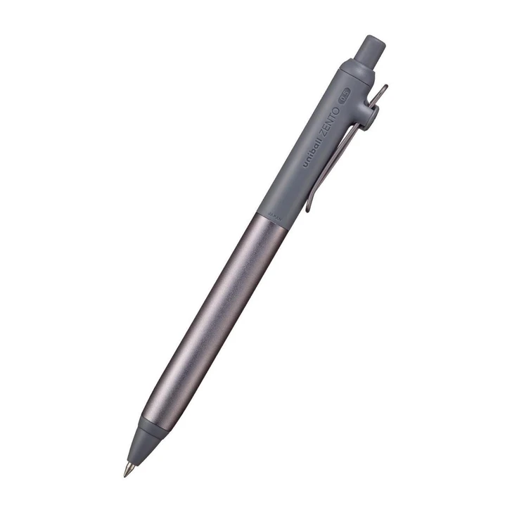  Uni-ball ZENTO Gel Pen - Flow Model - 0.5 mm - Hematite Body - Black Ink 