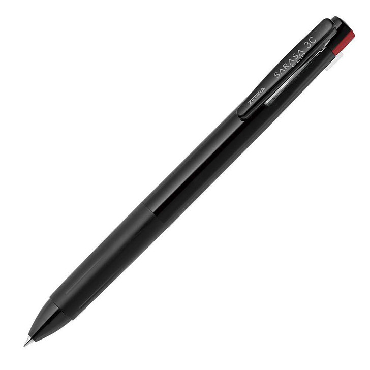  Zebra Sarasa Clip 3C 3 Color Gel Multi Pen - 0.5 mm - Black Body 