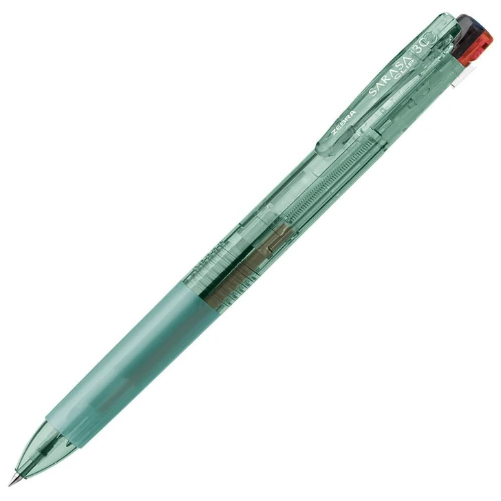 Zebra Sarasa Clip 3C 3 Color Gel Multi Pen - 0.5 mm - Water Green Body - Limited Edition