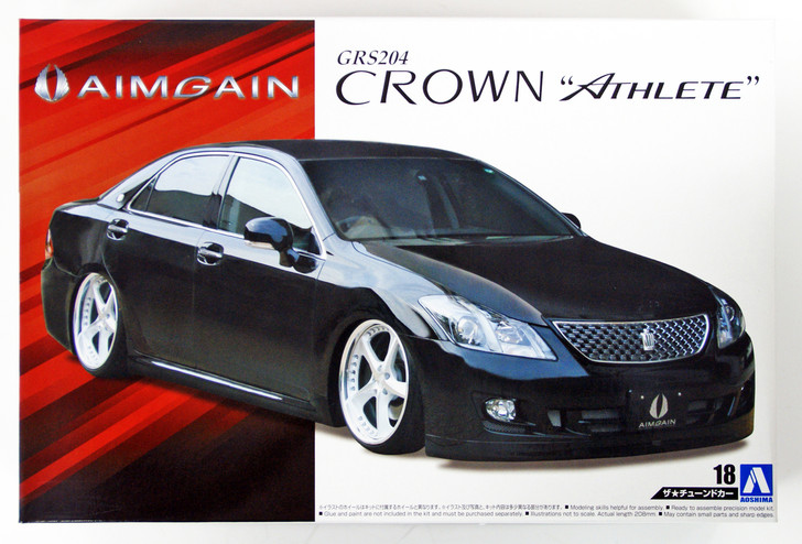 Aoshima 53102 Aimgain GRS204 Crown Athlete '08 (TOYOTA) 1/24 Scale Kit (4905083053102)