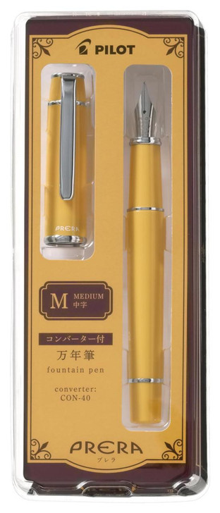  Pilot Prera Fountain Pen - Honey Yellow - Medium 