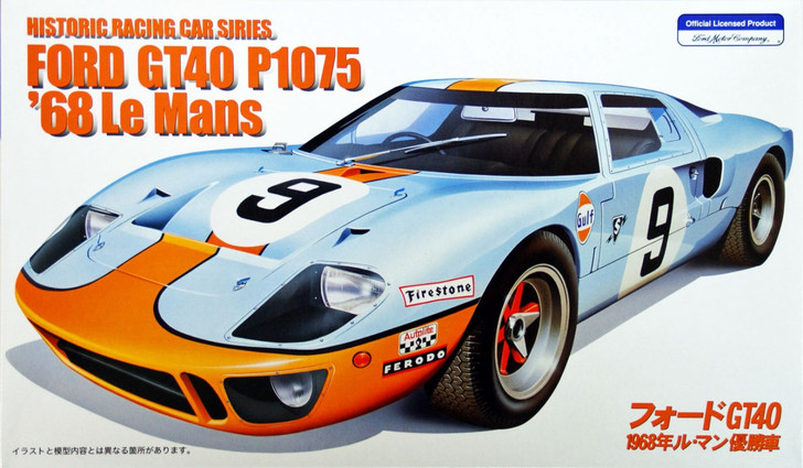 Fujimi HR3 Ford GT40 1968 Le Mans Winnder 1/24 Scale Kit (4968728121314)
