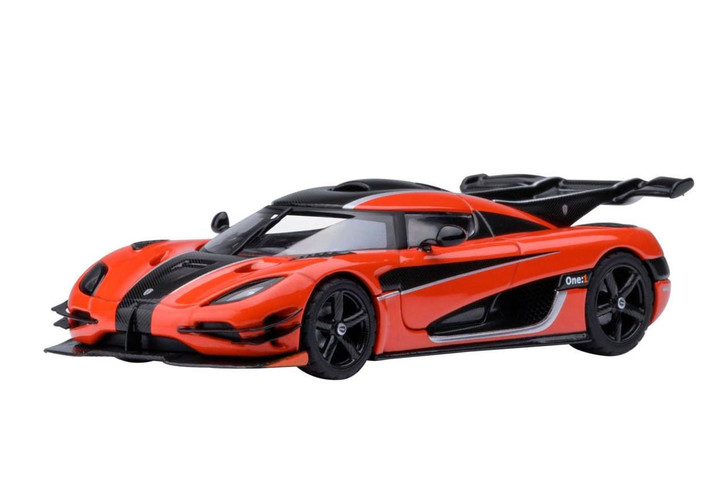 Autoart 1/64 Scale Koenigsegg One:1 Orange Carbon Black Silver