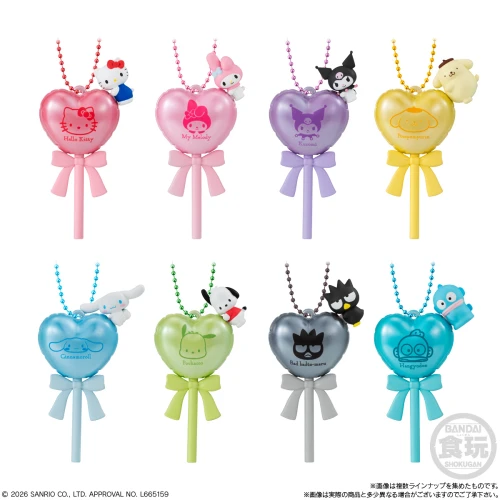 Bandai Candy Sanrio Characters Balloon Pop Charm And Gummy Candy Box (8pcs)