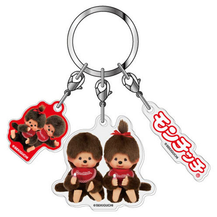 HASEPRO Monchhichi Three Chain Acrylic Key Holder Number 03 Pair