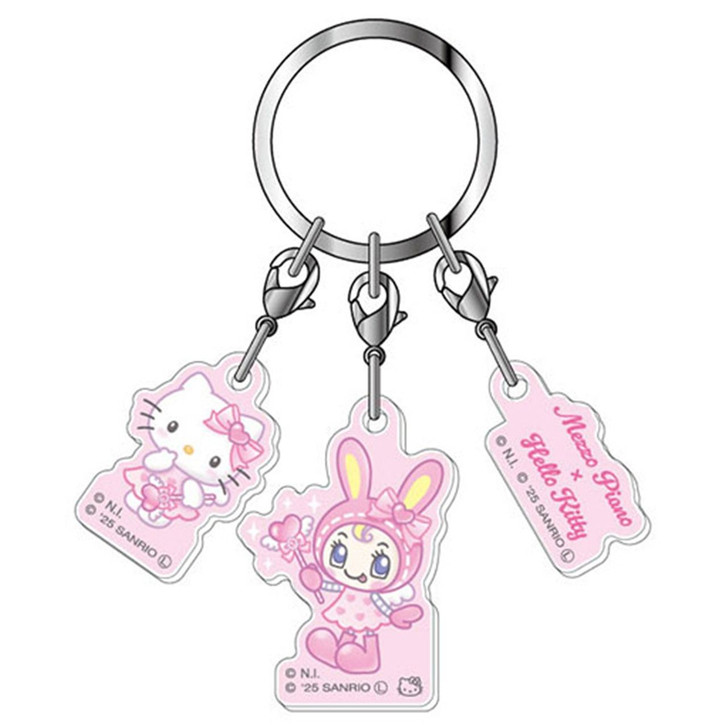 HASEPRO Three Linked Acrylic Key Holder Mezzo Piano KT03 Angel A