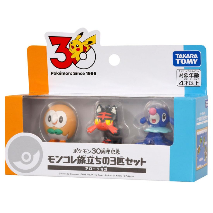 Takara Tomy Pokemon Moncolle 30Th Anniversary Commemorative Set Of Three Pokemon