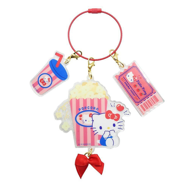  OST Sanrio Characters Popcorn Three Linked Charm Hello Kitty 