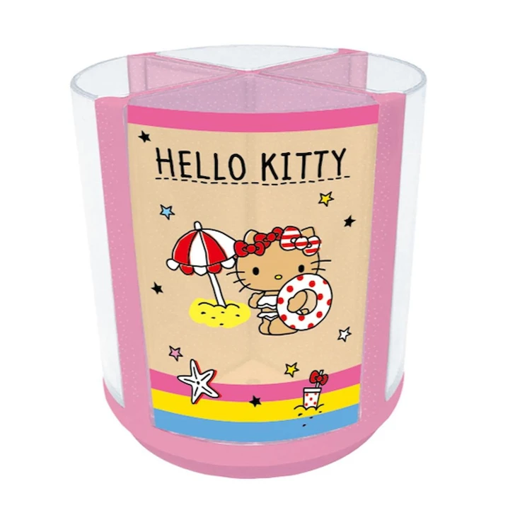  Kcompany Sanrio Characters Rotating Pen Stand Hello Kitty Sun Tanned 