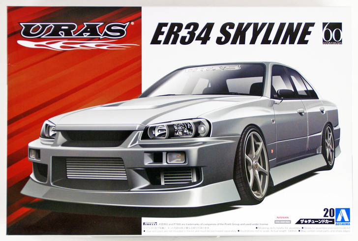 Aoshima 3218 Uras ER34 Skyline 25GT-t &'01 (Nissan) 1/24 scale kit