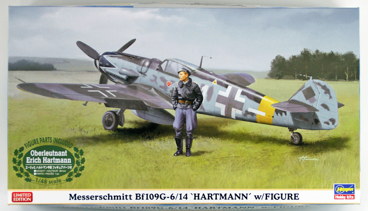 Hasegawa 07447 Messerchmitt Bf109G-6/14 "Hartmann" w/ Figure 1/48 scale kit