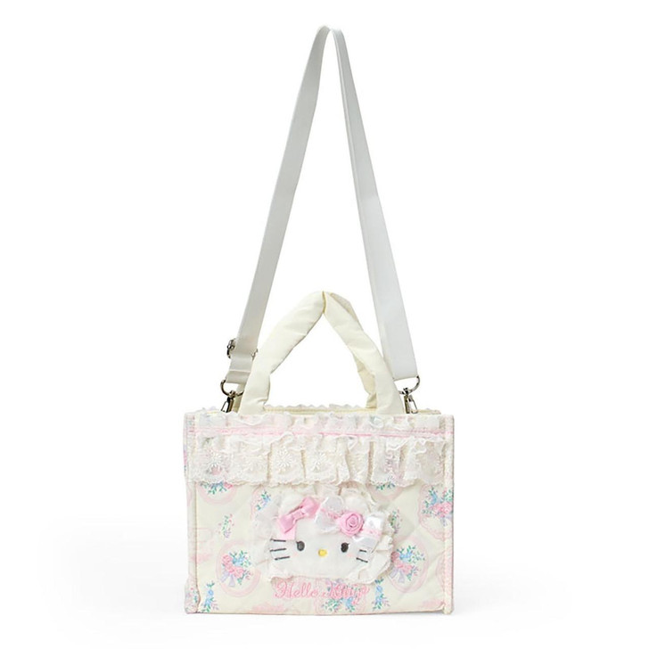  Sanrio Sanrio Hello Kitty 2 Way Tote Bag White Frill 174891 