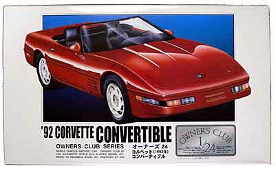 Arii Owners Club 1/24 22 1992 Corvette Convertible 1/24 Scale Kit (Microace) (4968279205228)