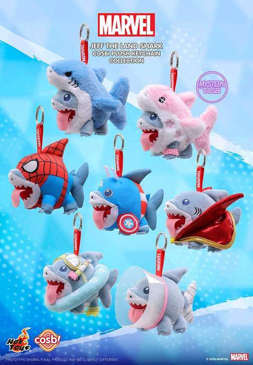 Hot Toys ZAKKA Cosbi Plush Keychain Jeff The Land Shark (Marvel) BOX (6pcs)