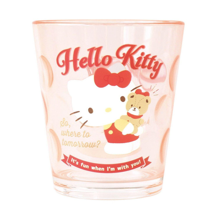 T's Factory Sanrio Dot Tumbler Badge Logo Hello Kitty