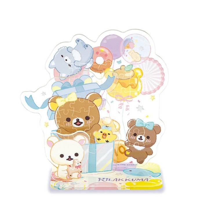 Jigsaw Puzzle Rilakkuma Acrylic Stand Pop Smiling Happy for You (37 Pieces)