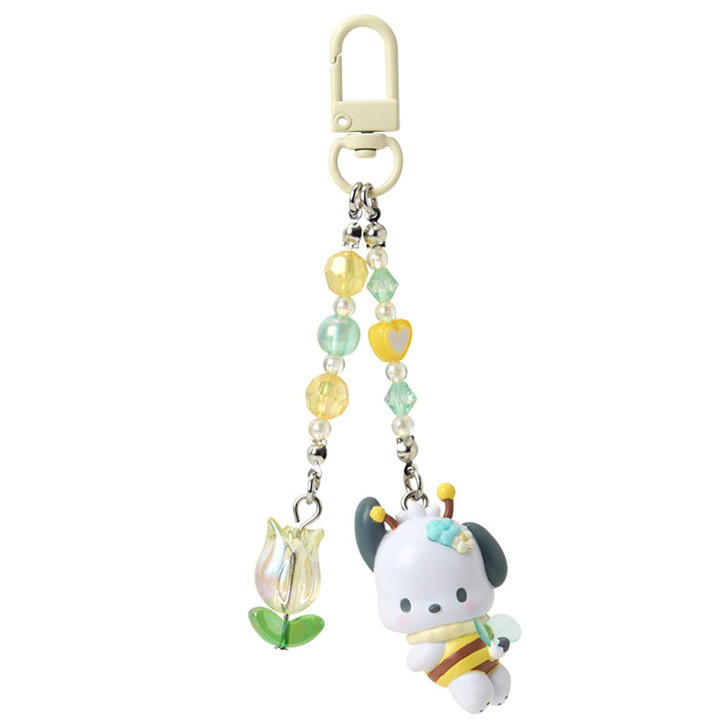 Sanrio Pochacco Key Holder Flower Loving Bee 793469