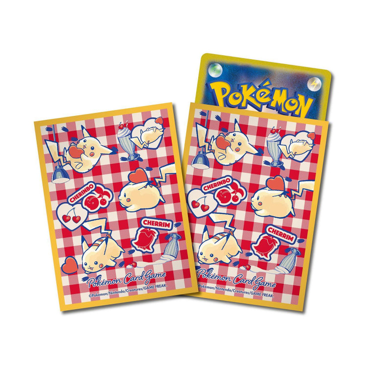 Pokemon Center Original Pokemon Card Game Deck Sleeves Pikachu And Heart Orange