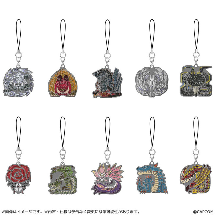 Capcom Monster Hunter Wilds Monster Icon Metal Keychain Vol. 2 1Box 10pcs
