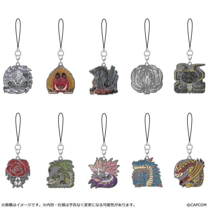Monster Hunter Wilds Monster Icon Metal Keychain Vol. 2 1Box 10pcs