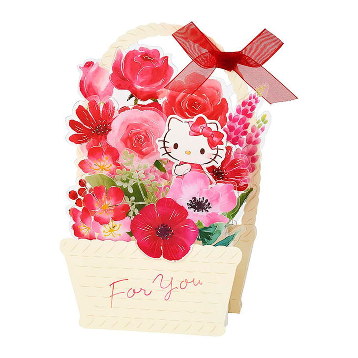 Sanrio Hello Kitty Multipurpose Greeting Card Flower Basket MU327-6 879011