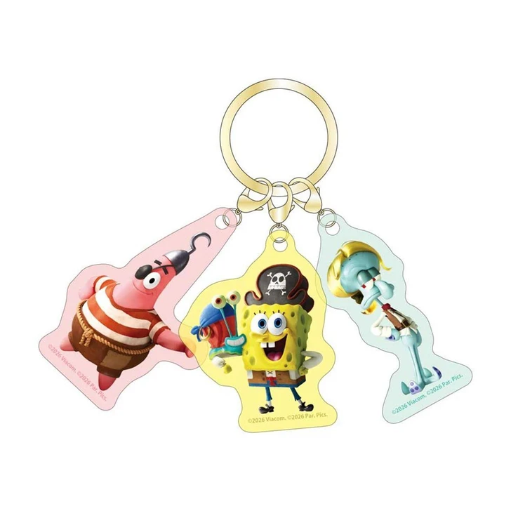  T's Factory Sponge Bob 3 Charm Key Holder Search For Square 