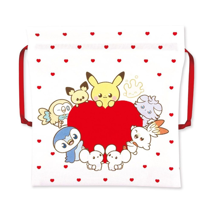 Pokemon Center Original Drawstring Pouch M Heart PokePeace