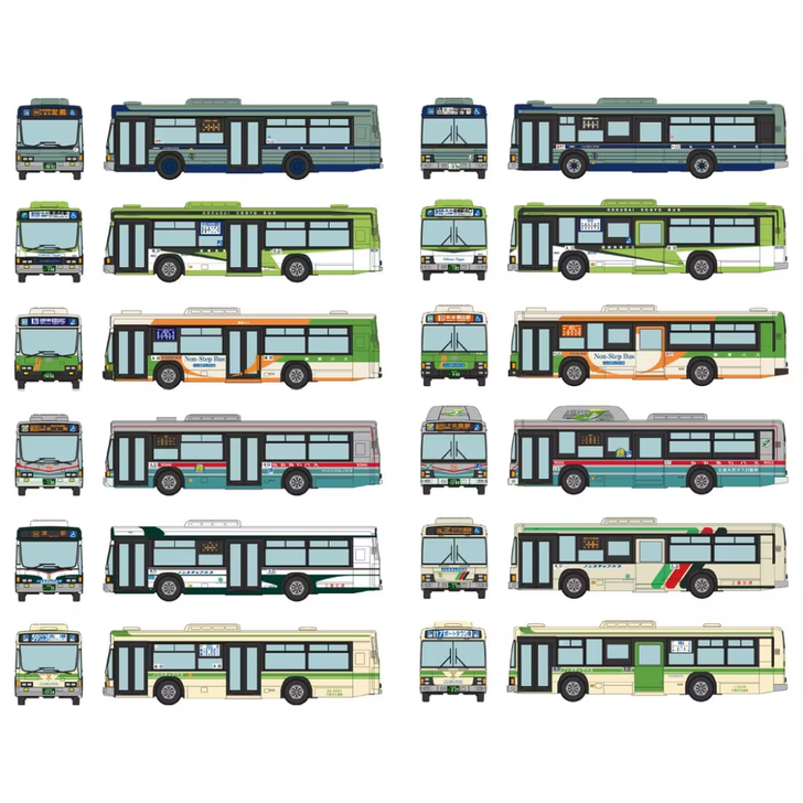 Tomytec Bus Collection 36th Release (All 12 Types Plus Secret) (N scale)  BOX(12pcs)