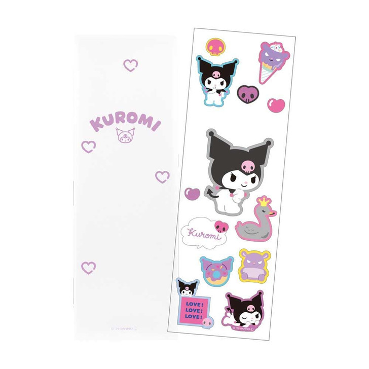 T's Factory Sanrio Sticker Decoration Plastic Pen Case Kuromi