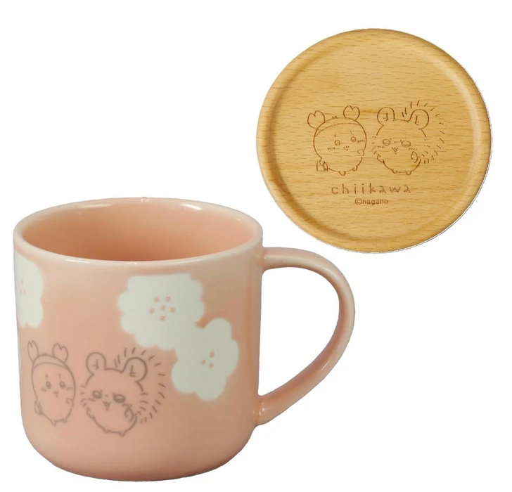  Yamaka Chiikawa Happy Blossom Mug With Coaster Pink 