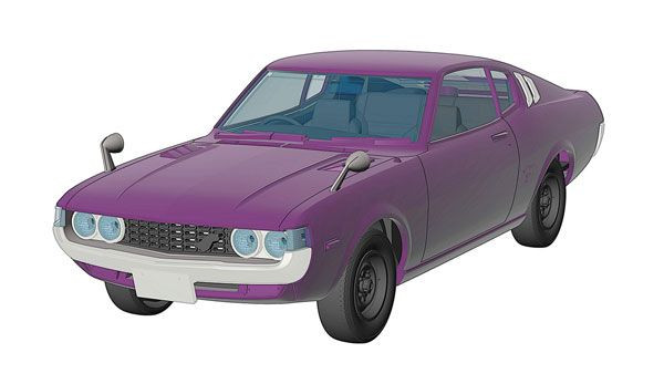 Hasegawa 1/32 Toyota Celica LB 1600GT Civilian Purple Plastic Model