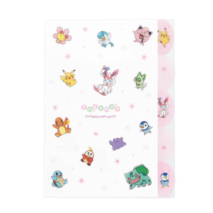 Pokemon Center Original 5 Index Clear File / Sakura Petals