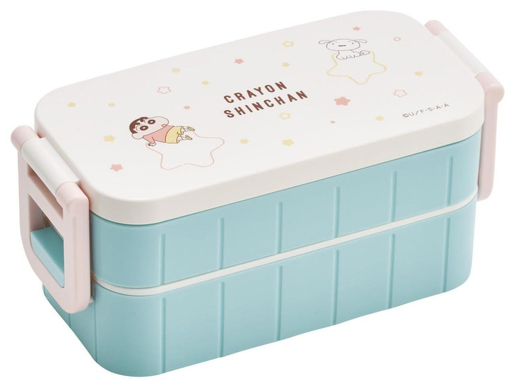  Skater Tight Lunch Box Two Tier Crayon Shin Chan Pastel 717703 