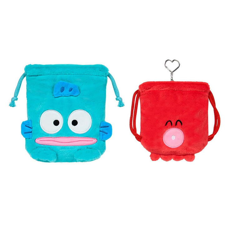  Sanrio Hangyodon Drawstring Pouch 2 Piece Set With Beloved Friends 867071 