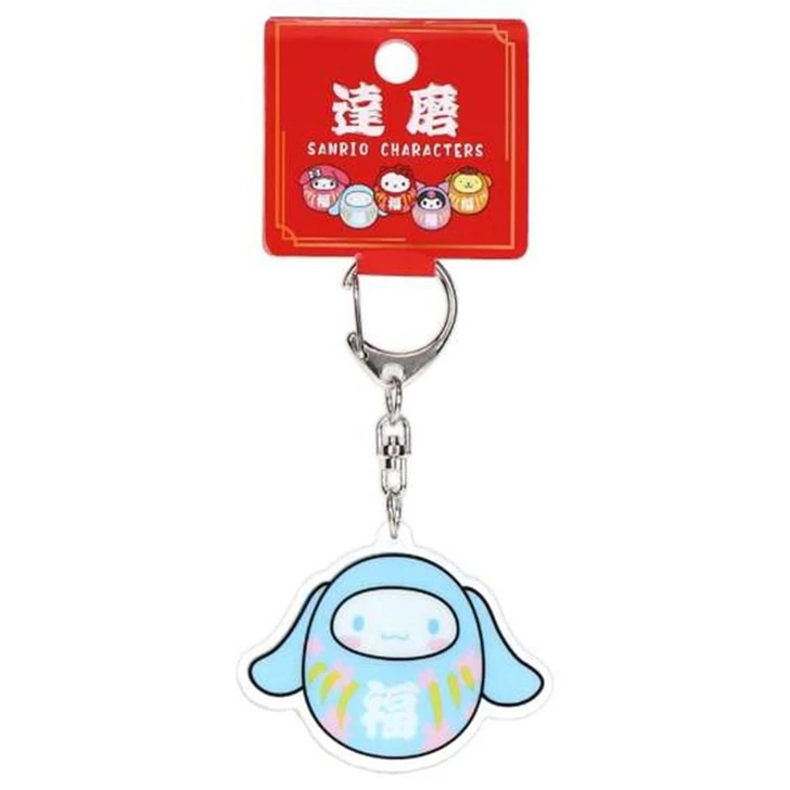 Sanrio Characters Acrylic Key Holder Daruma Cinnamoroll