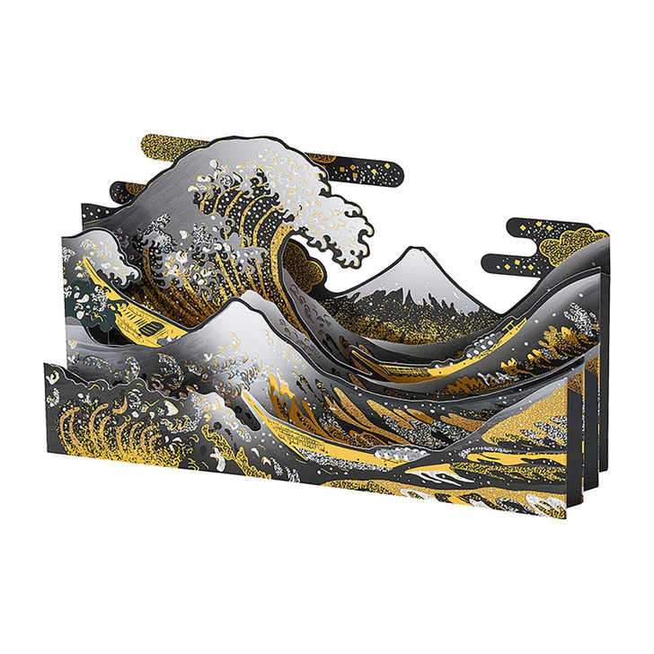 Sanrio Other Message Card Multipurpose Black And Gold The Great Wave Off Kanagawa WA10-6 041301