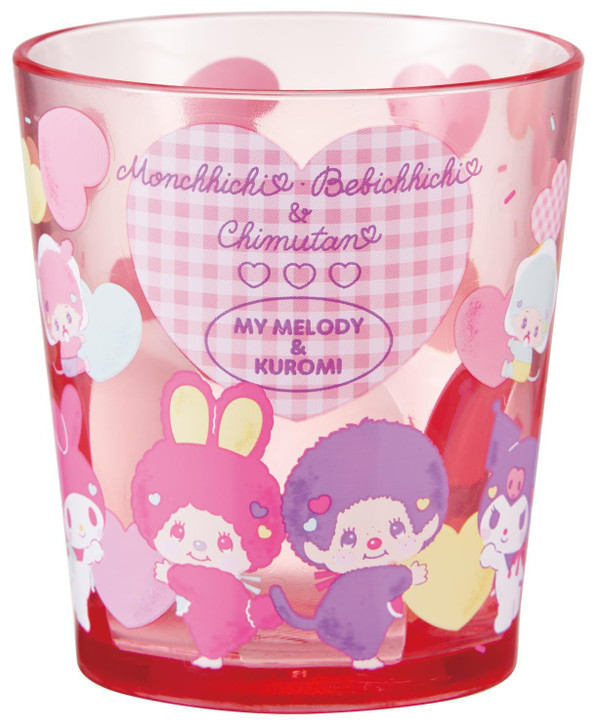 Skater Monchhichi, My Melody And Kuromi Acrylic Cup