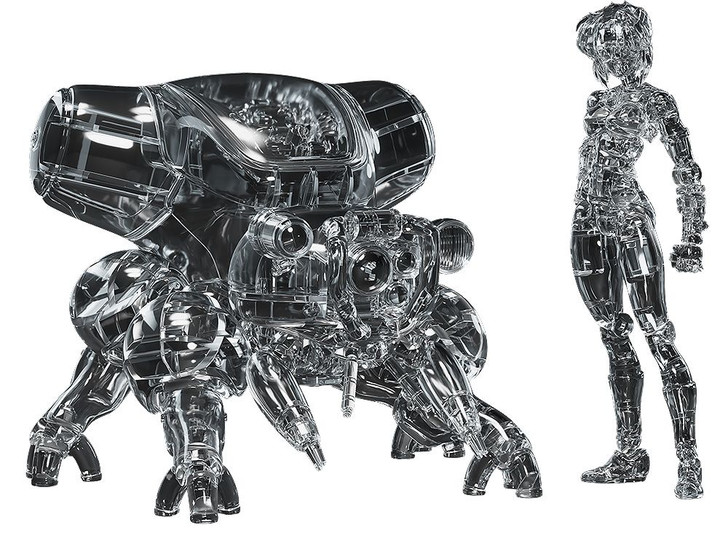 Max Factory PLAMAX minimum factory MF-96 Motoko Kusanagi with Fuchikoma: Thermoptic Camouflage Ver. Plastic Model