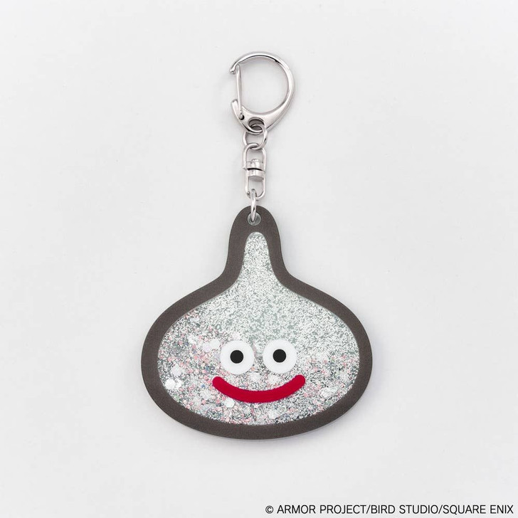 Square Enix Dragon Quest: Smile Slime Glitter Keychain - Metal Slime