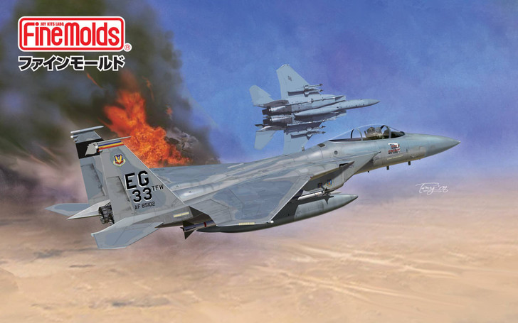 Fine Molds 1/72 USAF F-15C Jet Fighter Gulf War Plastic Model