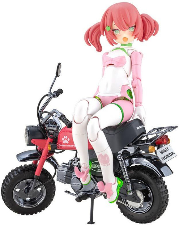 Kotobukiya Megami Device Puni Mofu Racing Mao with 1/12 Honda Z50J-1 Monkey Plastic Model