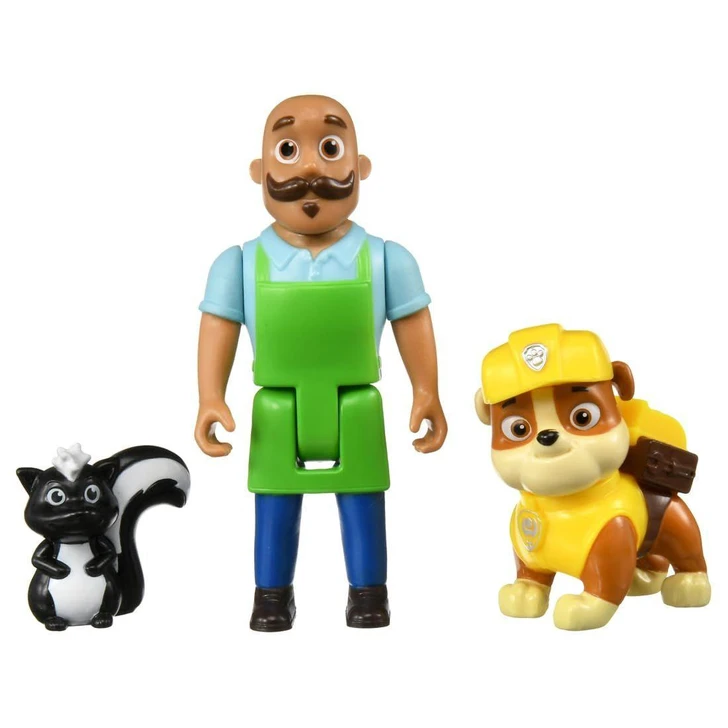  Takara Tomy Paw Patrol Adventure Bay Friends Rubble And Mr. Porter Figure Set 