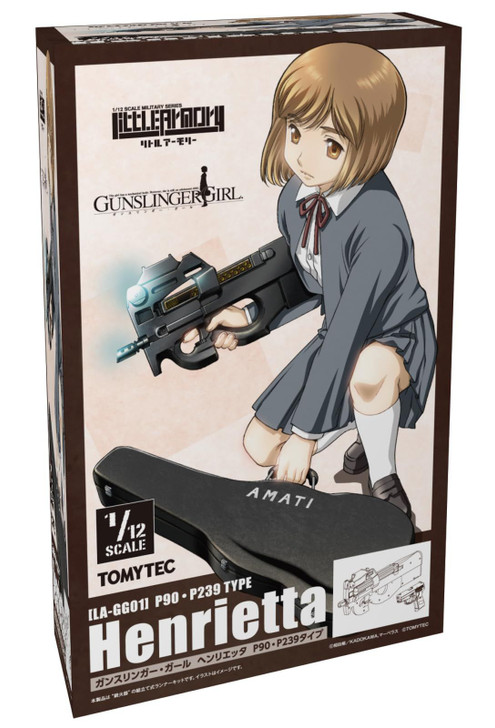 Tomytec Little Armory Gunslinger Girl LA-GG01 Henrietta P90 And P239 Type 1/12 Scale Unpainted Assembly Kit