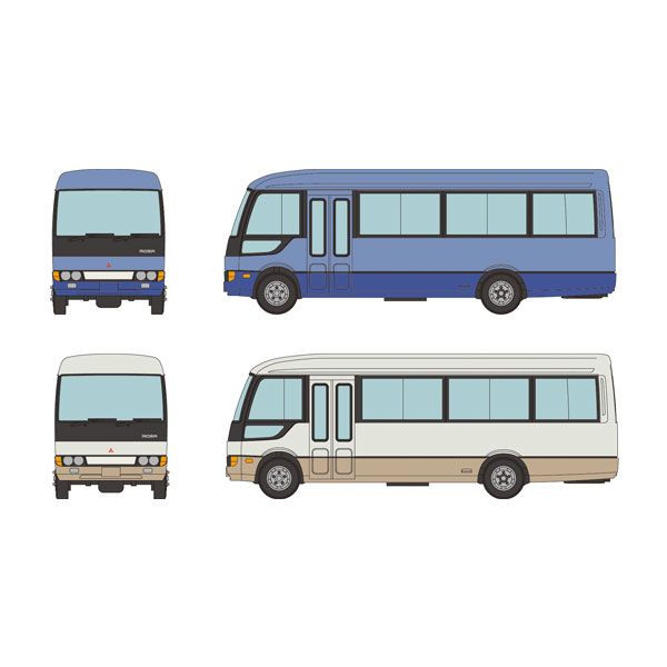 Tomytec The Bus Collection Mitsubishi Fuso Rosa Microbus 2-Bus Set (N scale)